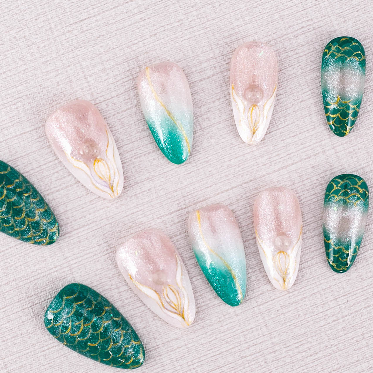 Mystic Mermaid Press On Nail