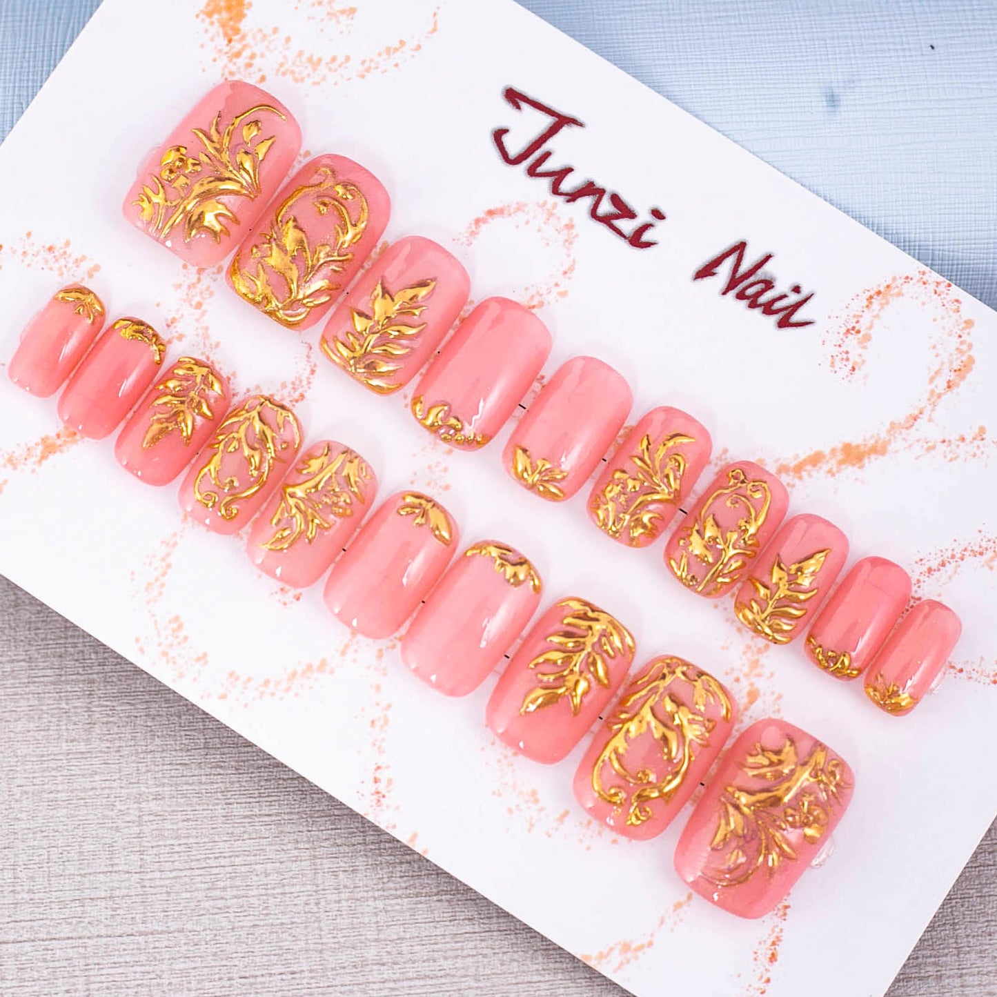 Regal Blossom Press on Nail