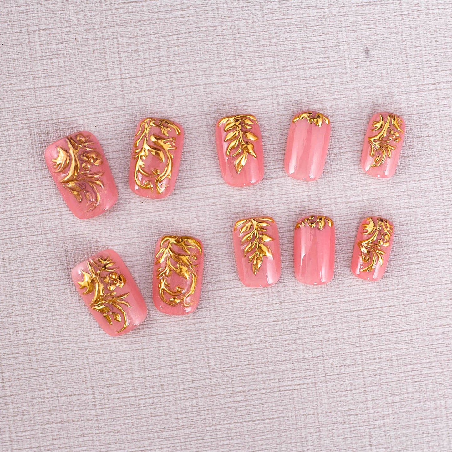 Regal Blossom Press on Nail