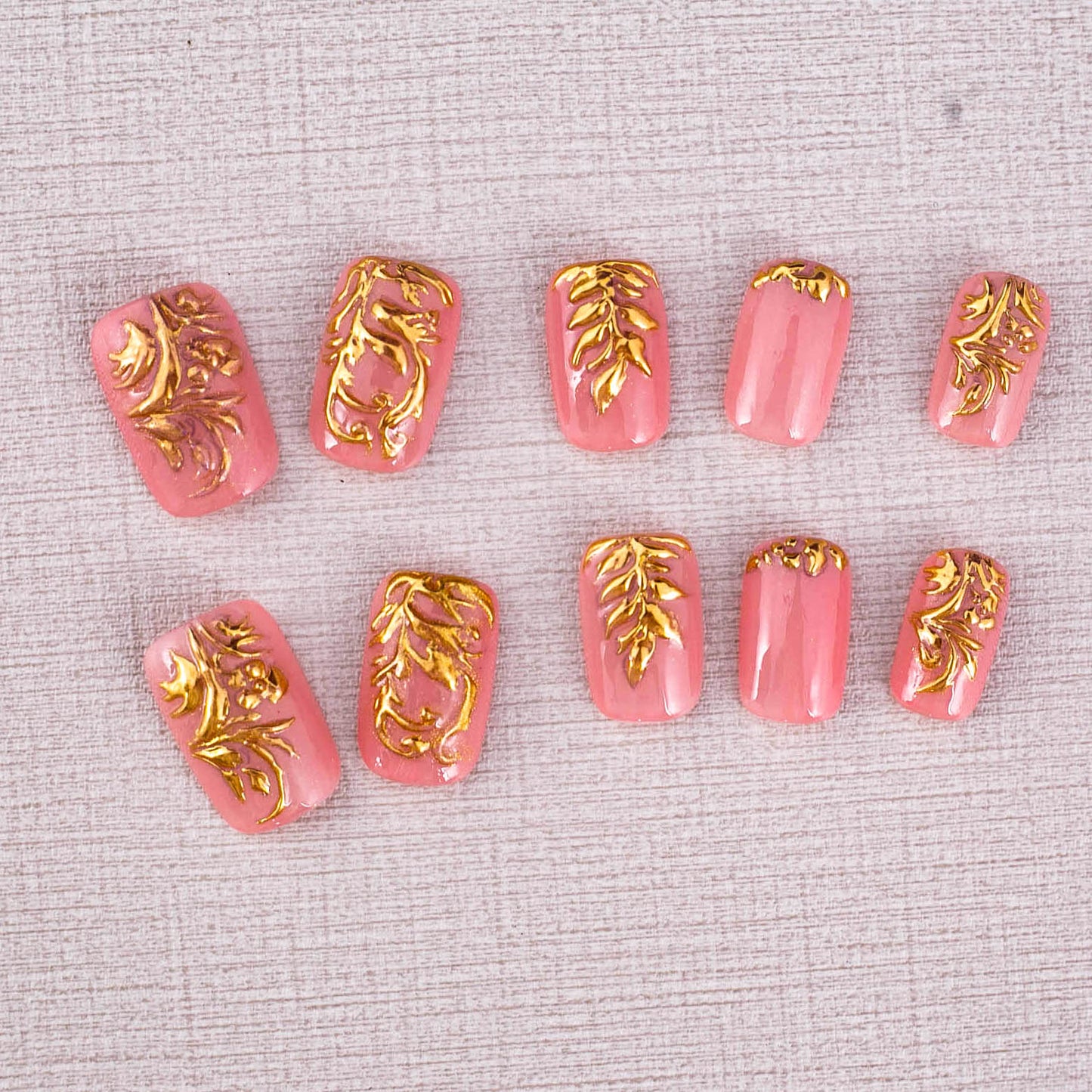 Regal Blossom Press on Nail
