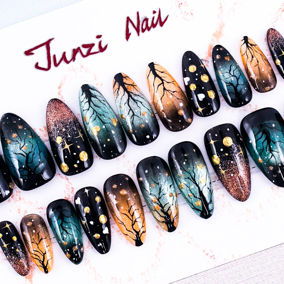 Mystic Night Forest Press On Nail