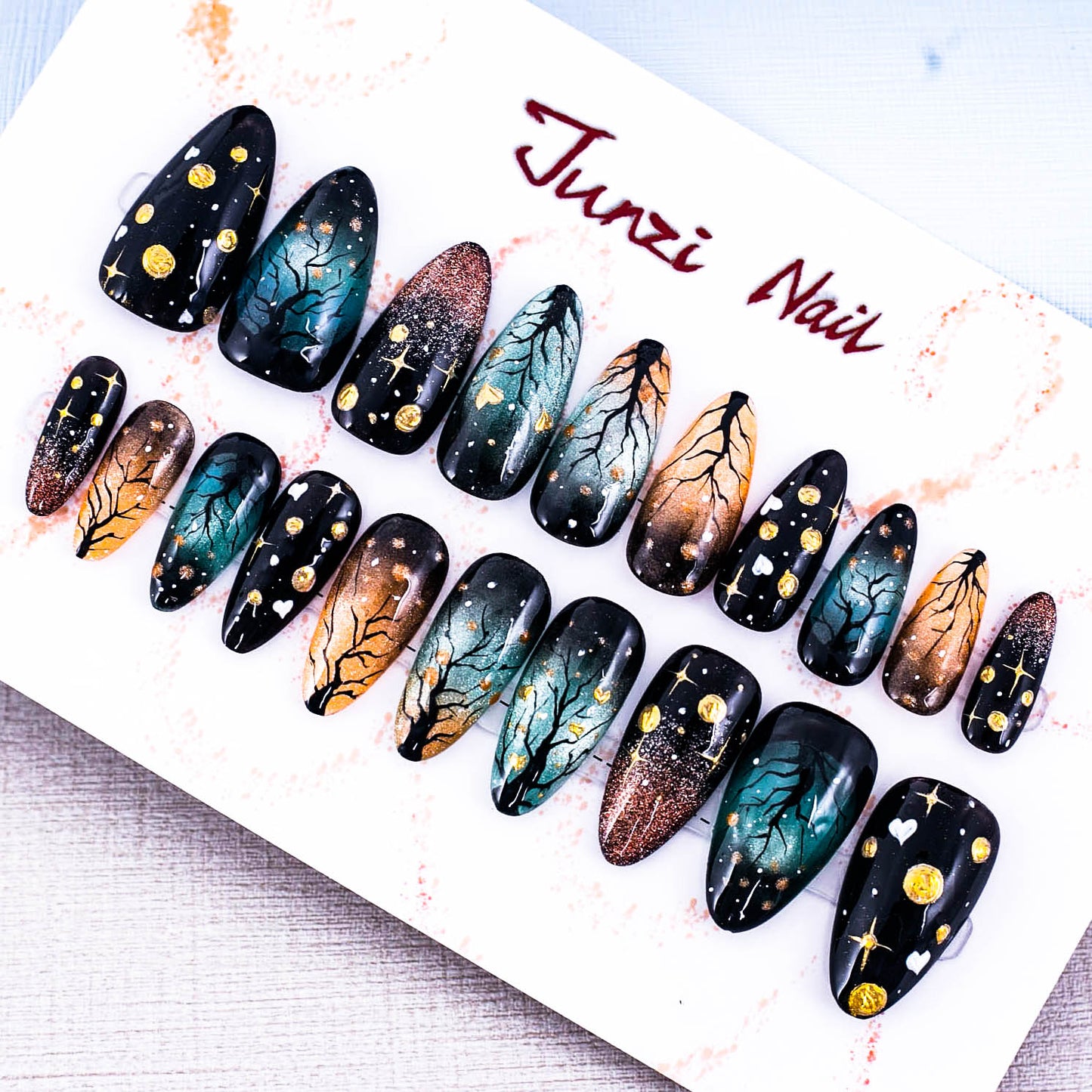 Mystic Night Forest Press On Nail