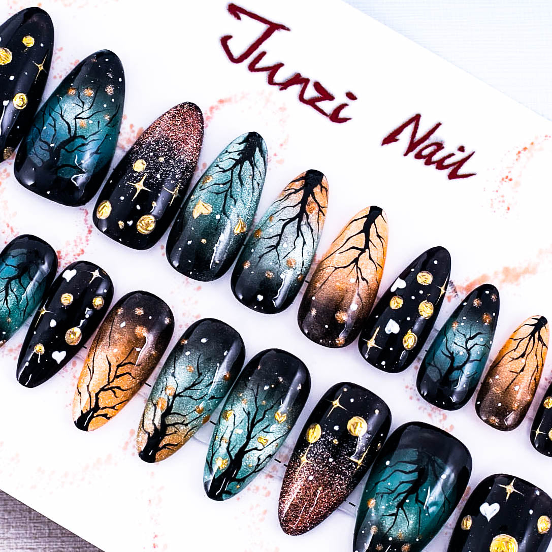 Mystic Night Forest Press On Nail