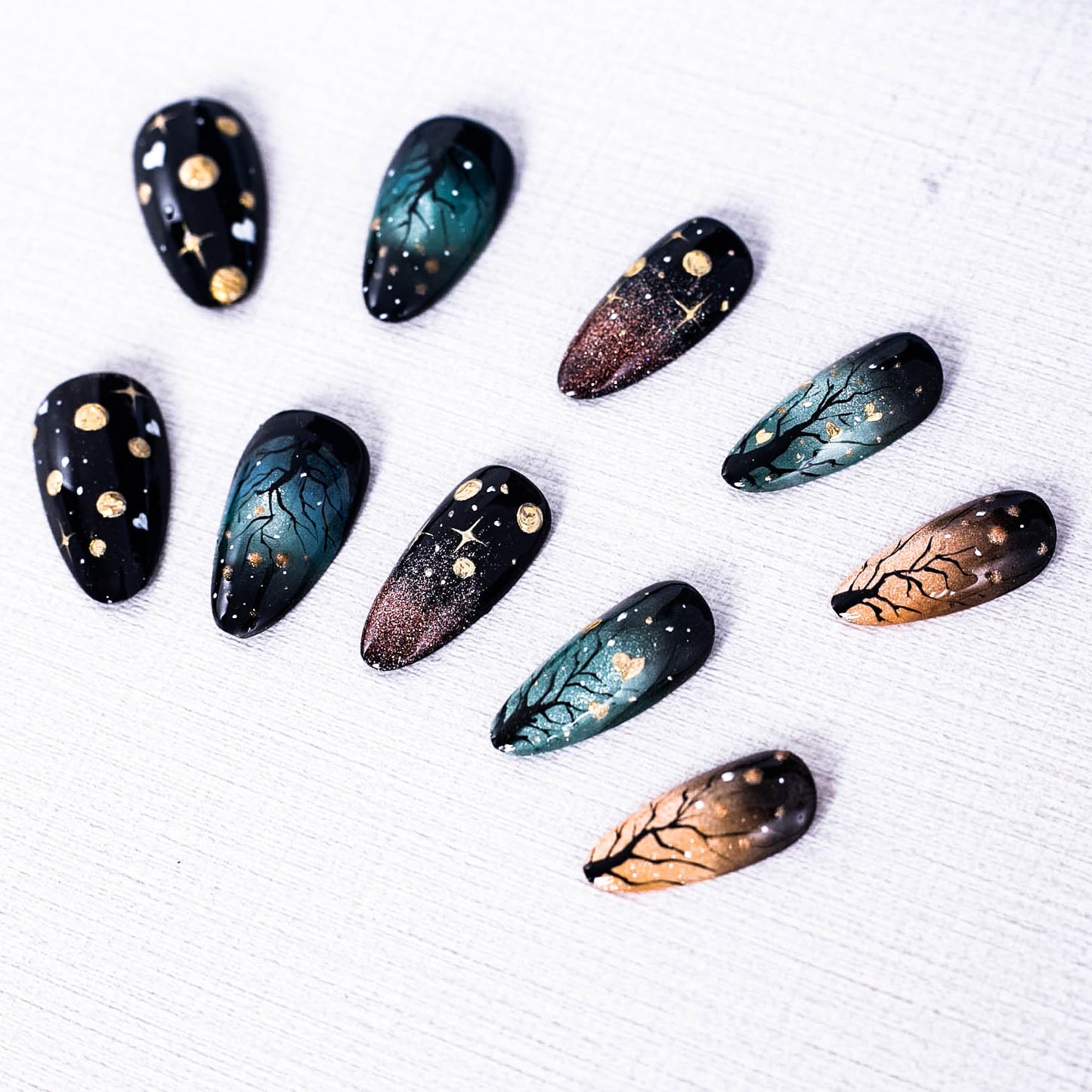Mystic Night Forest Press On Nail