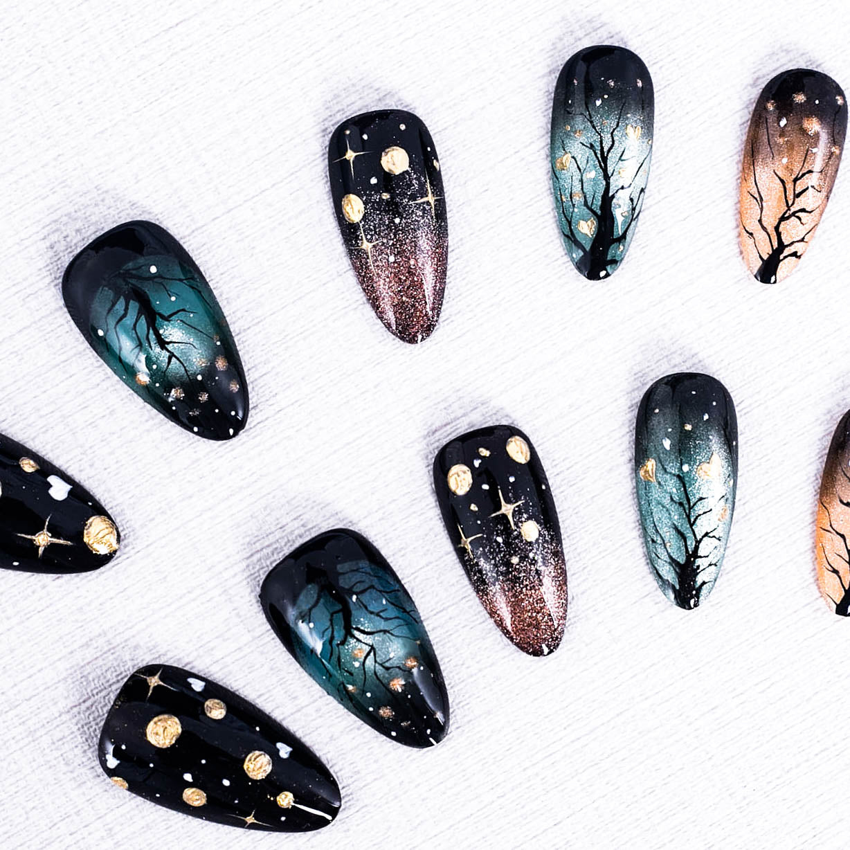 Mystic Night Forest Press On Nail