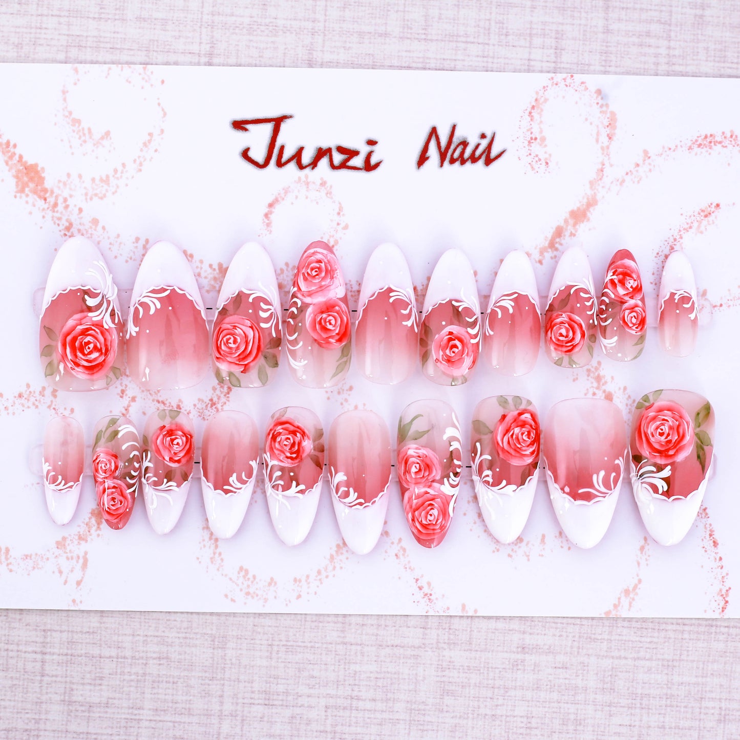 Romantic Rose Garden Press On Nail