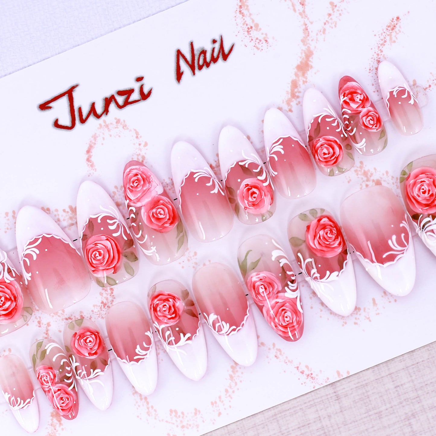 Romantic Rose Garden Press On Nail