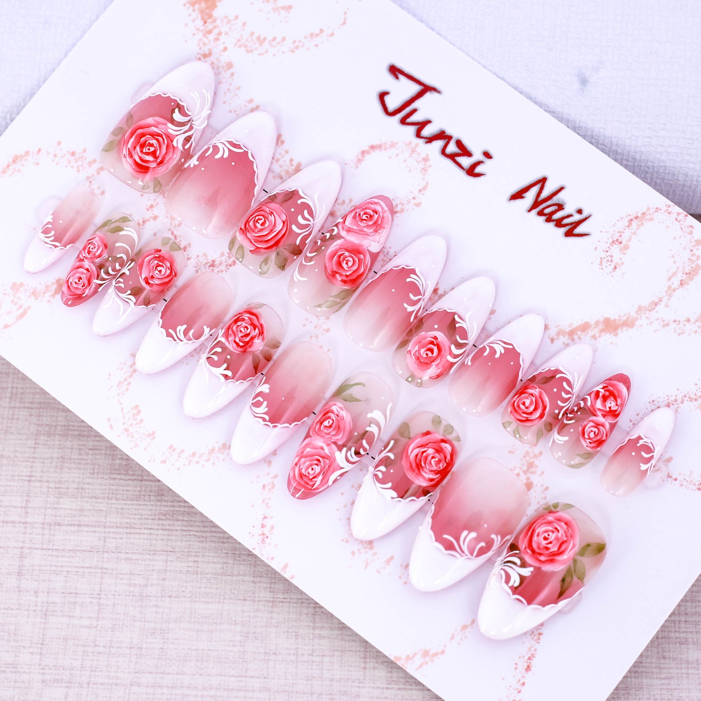 Romantic Rose Garden Press On Nail