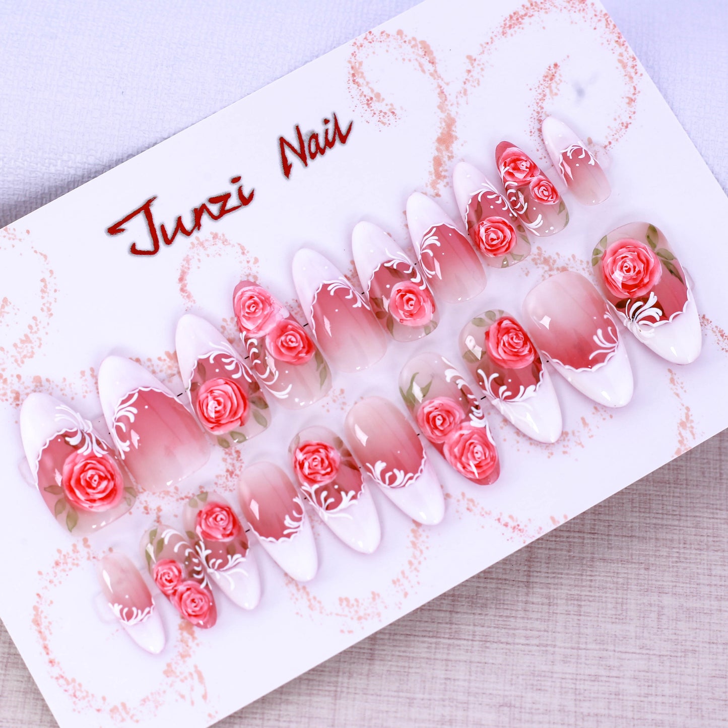 Romantic Rose Garden Press On Nail