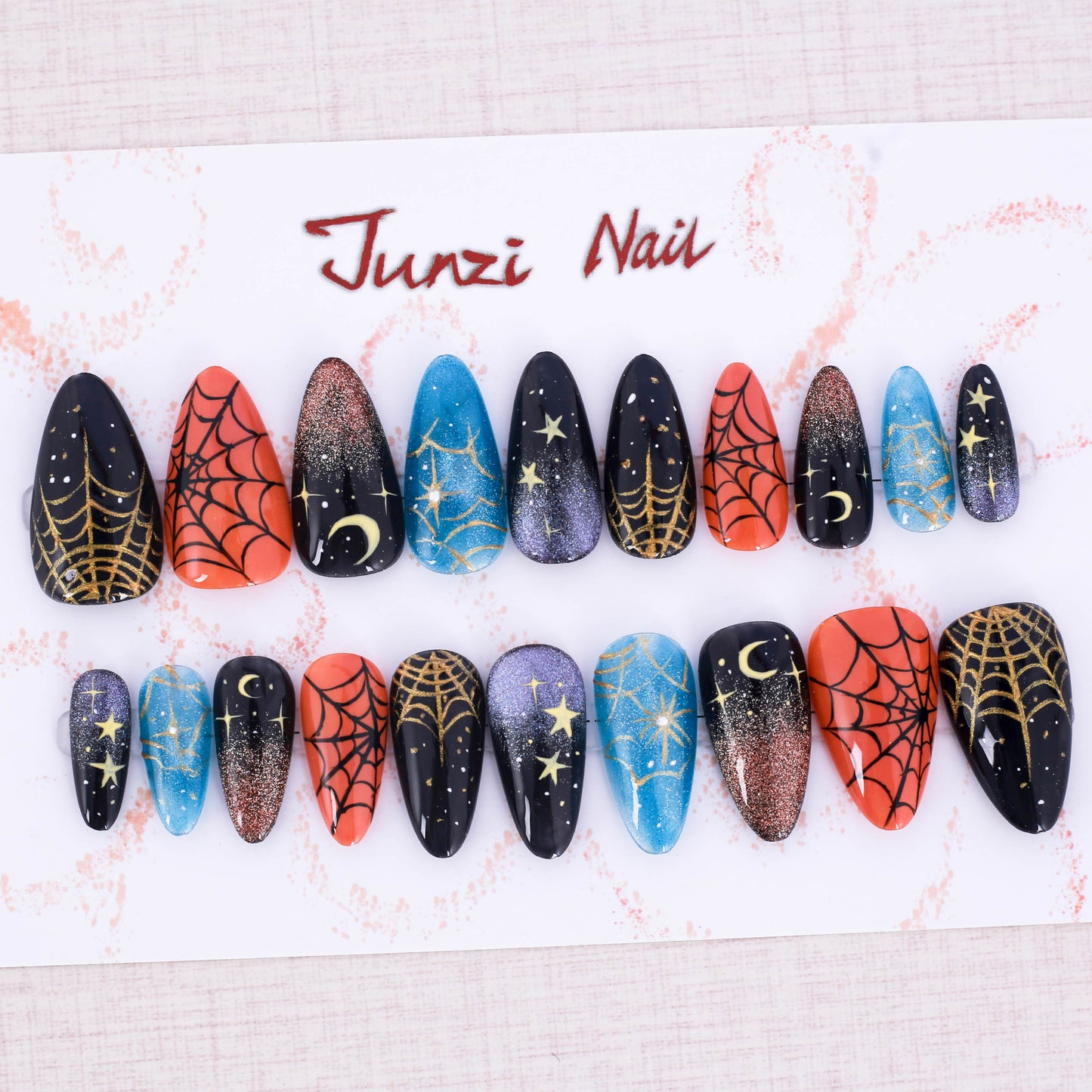 Enchanted Night Web Press On Nail