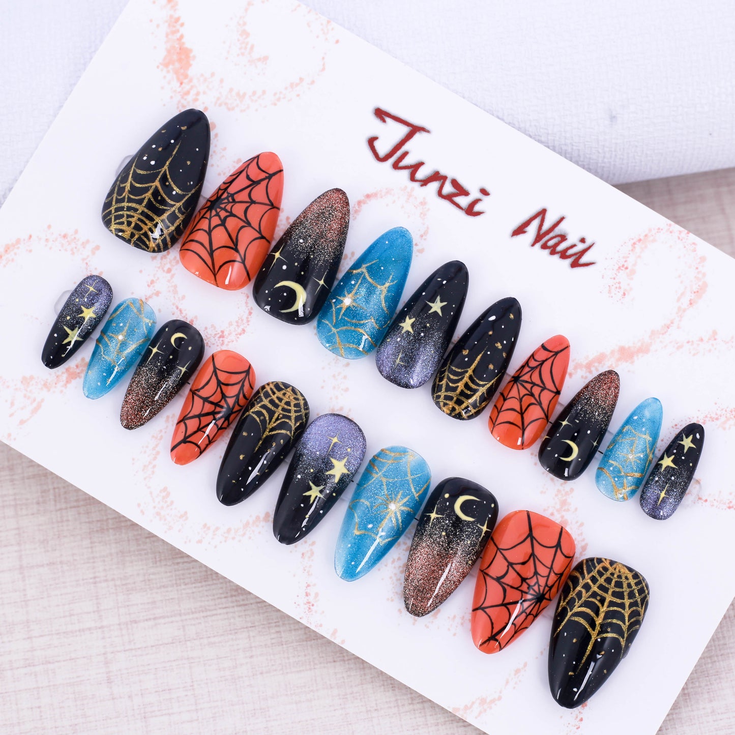 Enchanted Night Web Press On Nail