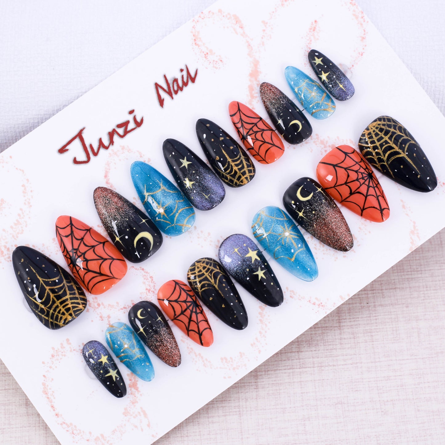 Enchanted Night Web Press On Nail