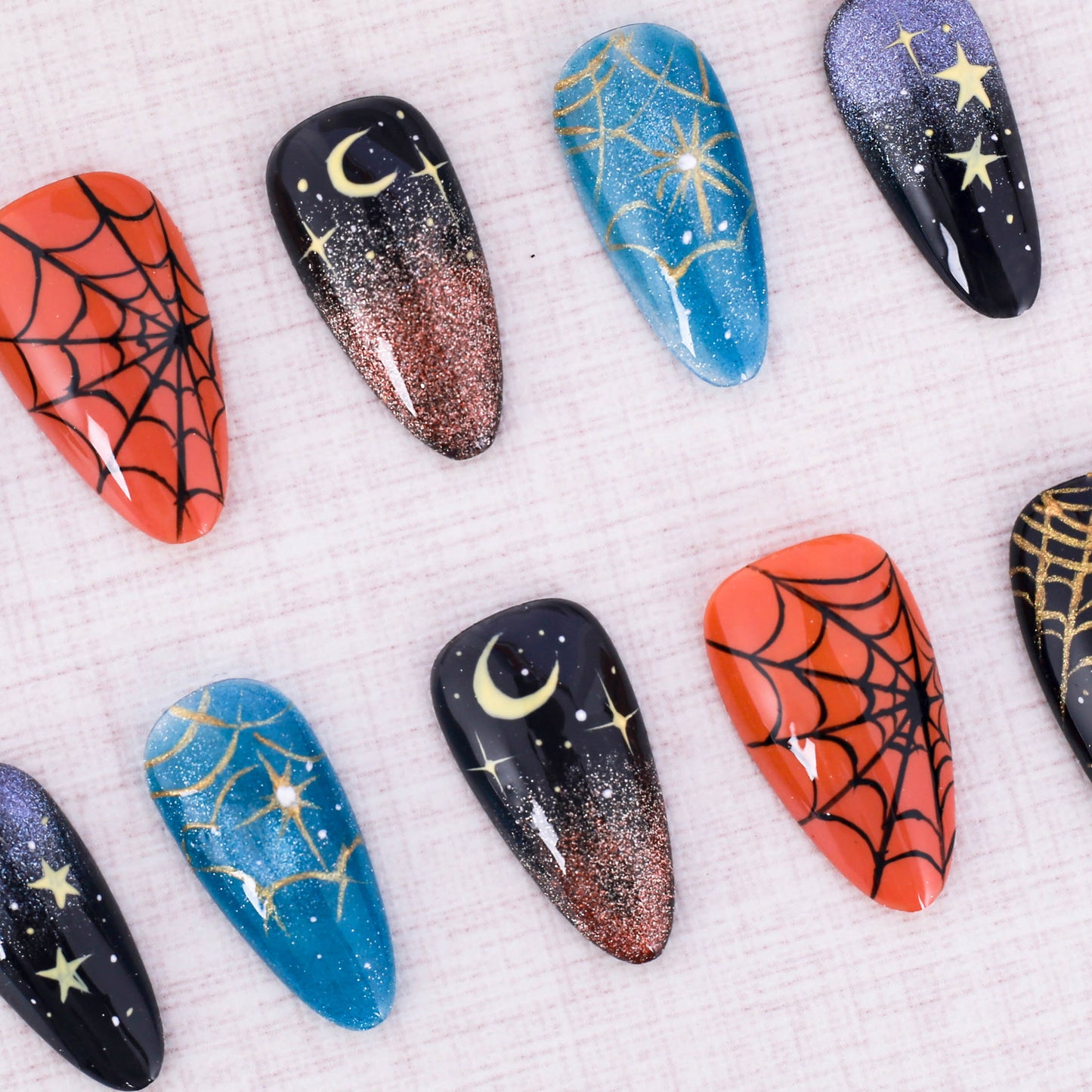 Enchanted Night Web Press On Nail