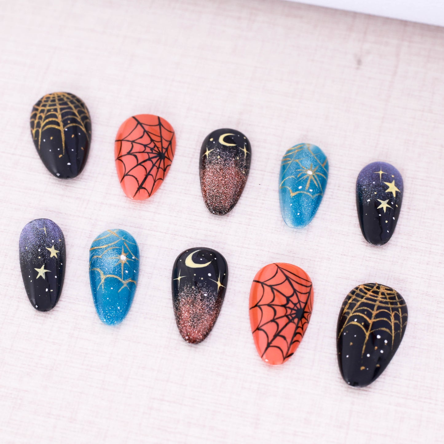 Enchanted Night Web Press On Nail