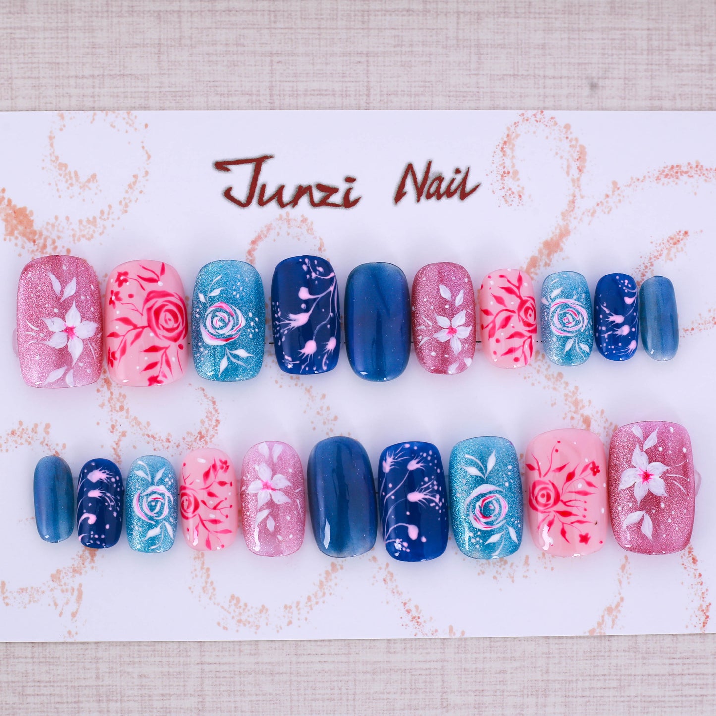 Floral Symphony Press On Nail