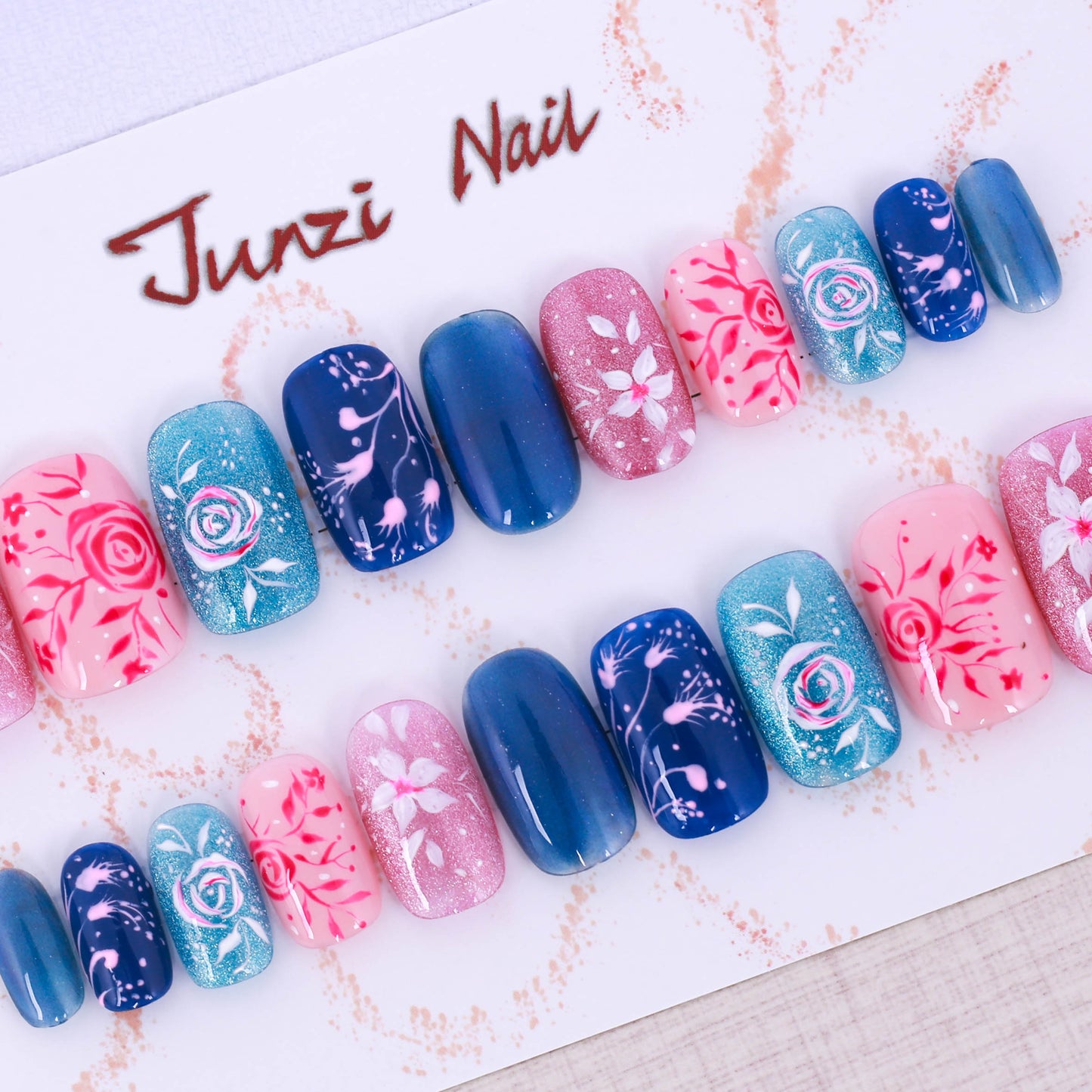 Floral Symphony Press On Nail