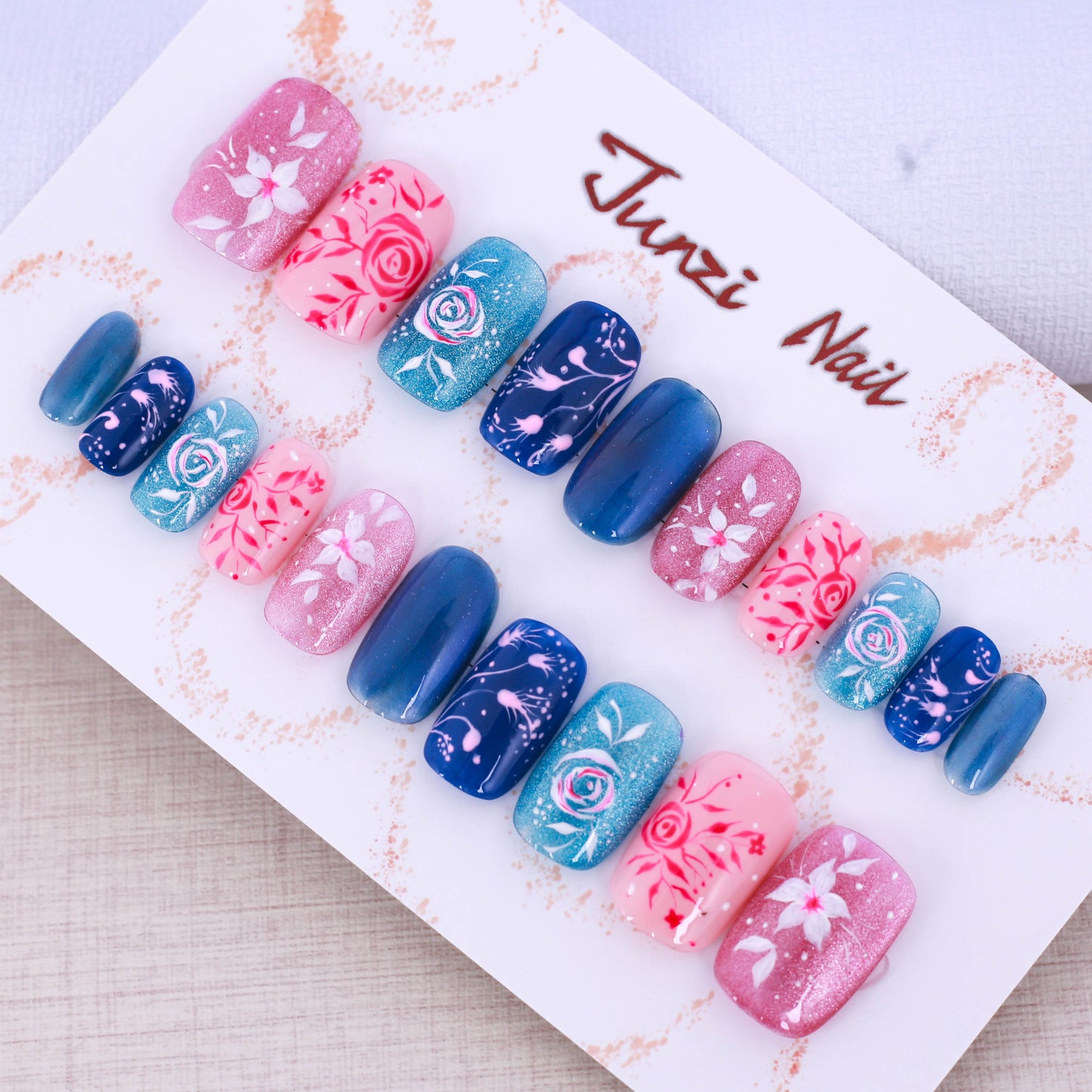 Floral Symphony Press On Nail