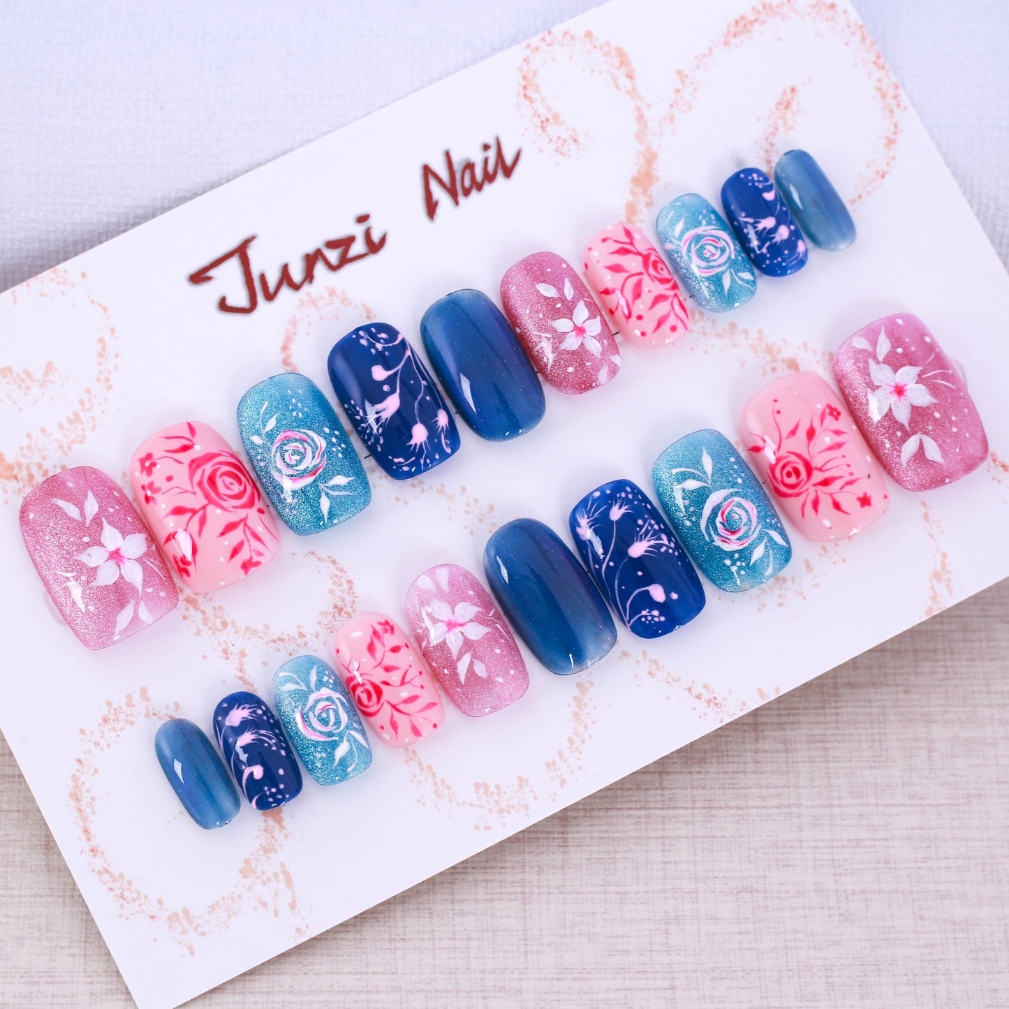 Floral Symphony Press On Nail