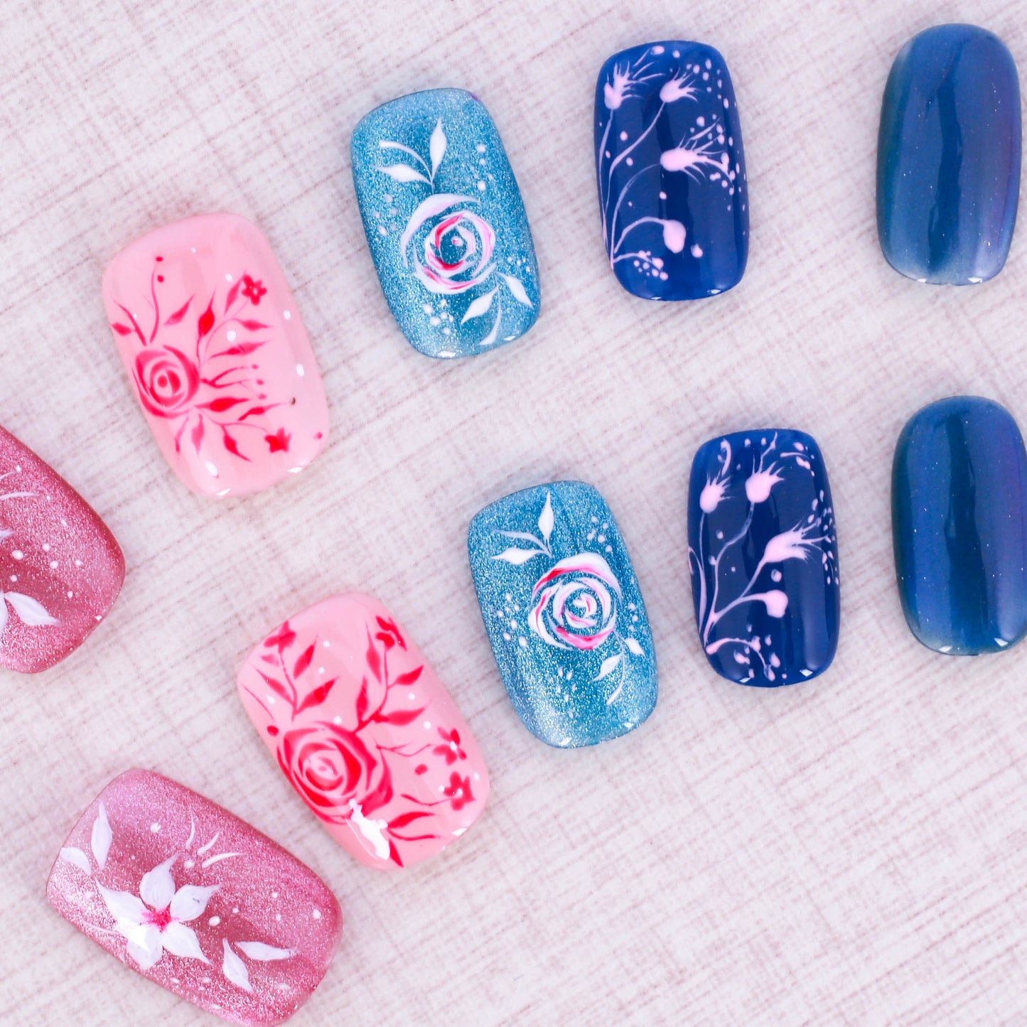 Floral Symphony Press On Nail