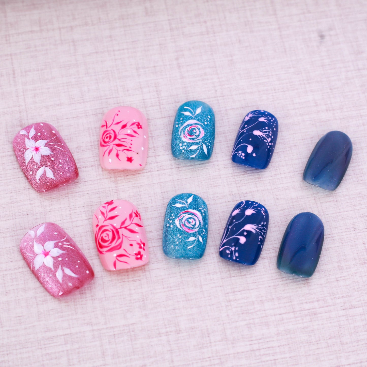 Floral Symphony Press On Nail