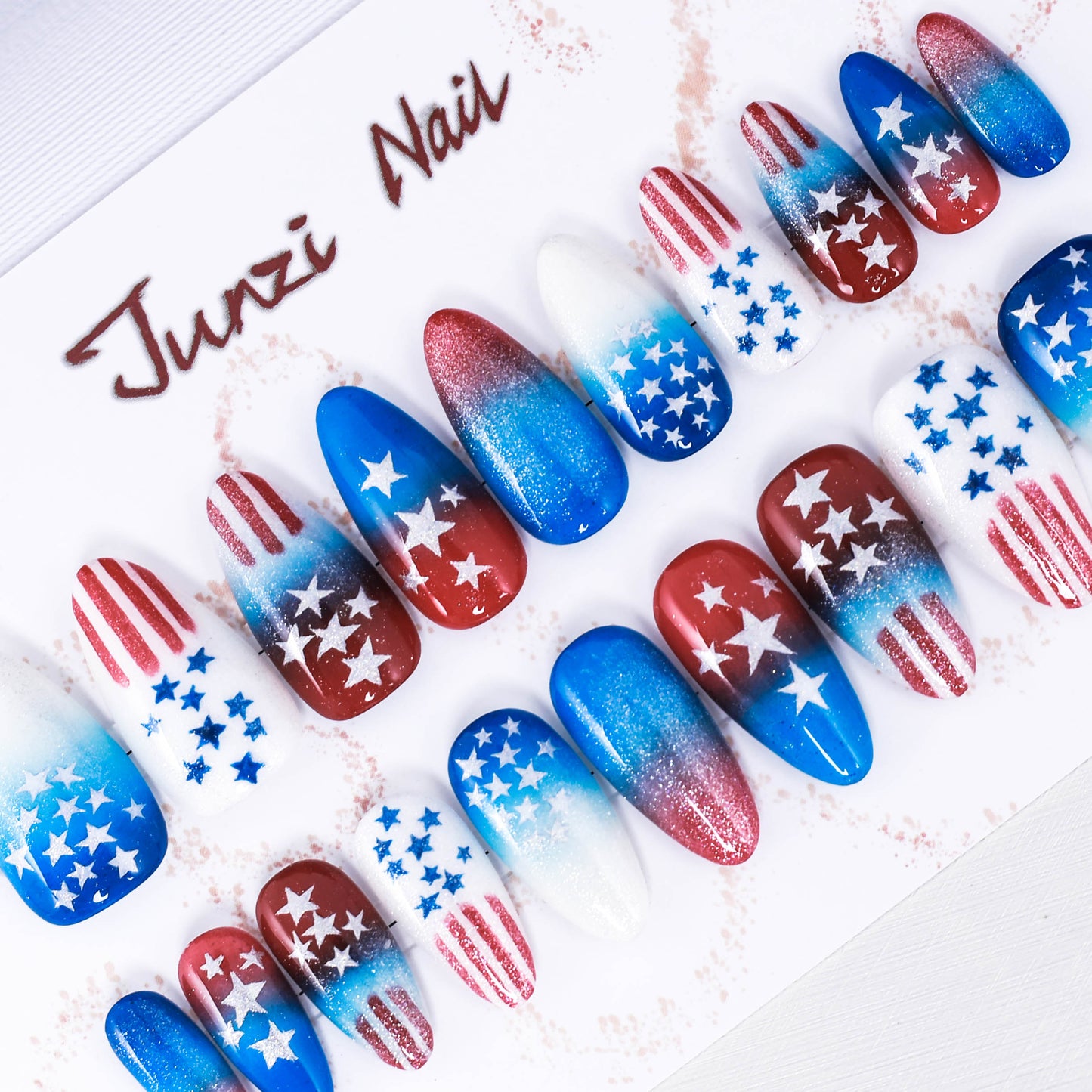 Star-Spangled Celebration Glittering Press On Nail