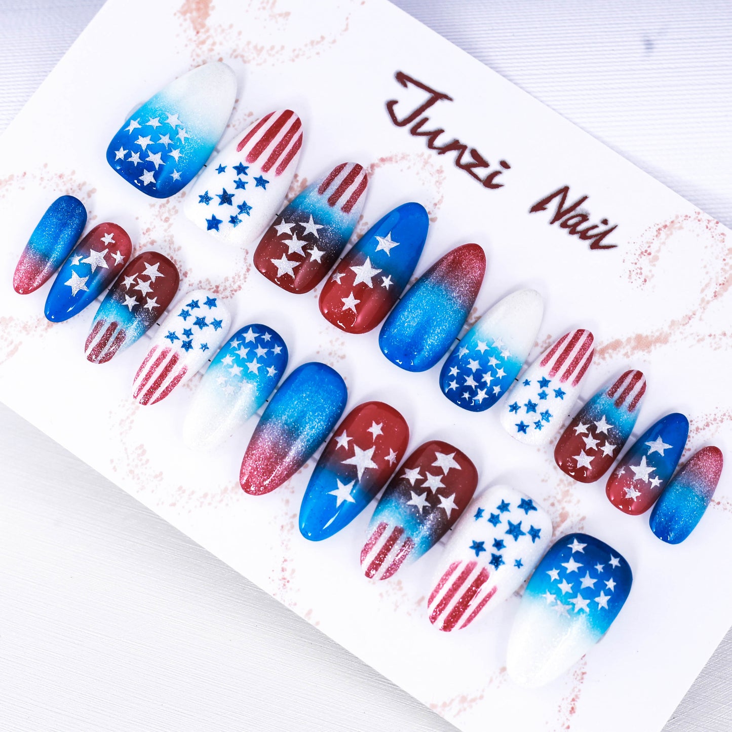 Star-Spangled Celebration Glittering Press On Nail