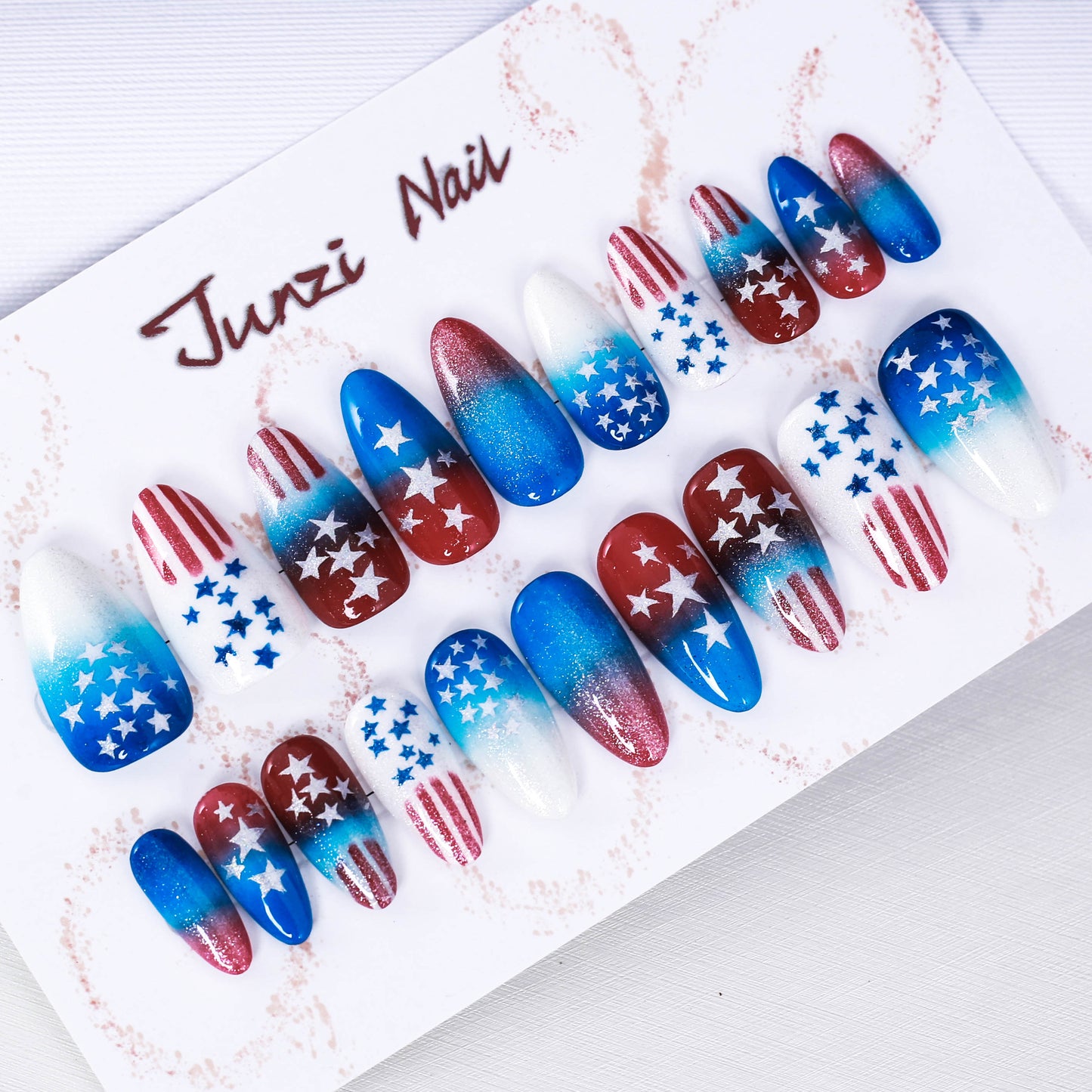 Star-Spangled Celebration Glittering Press On Nail
