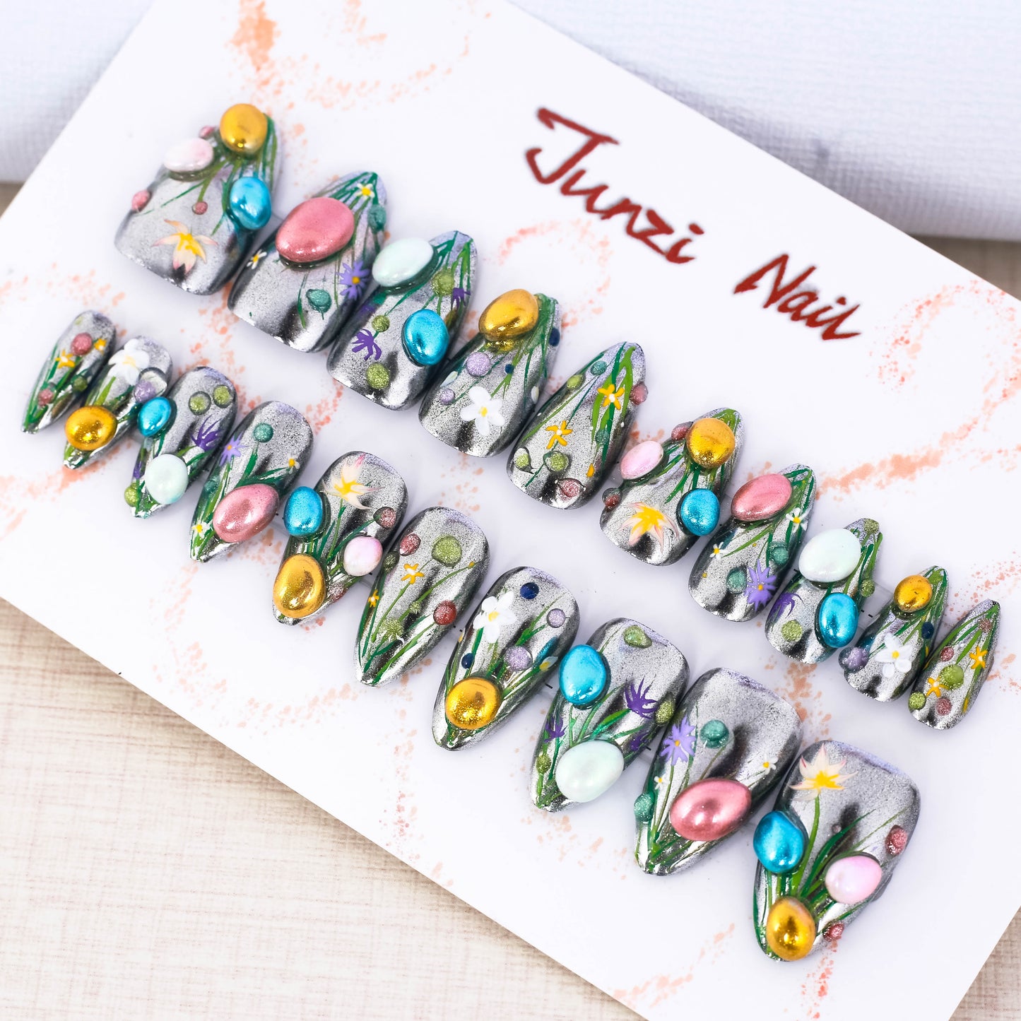 Easter Garden Press On Nail