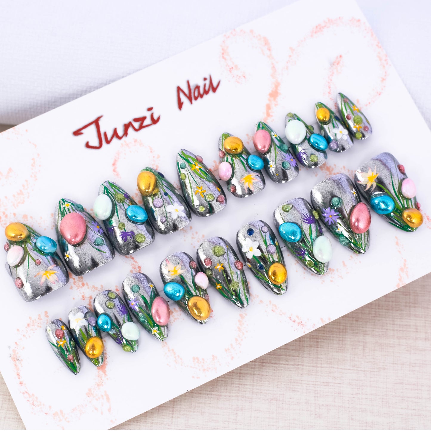 Easter Garden Press On Nail