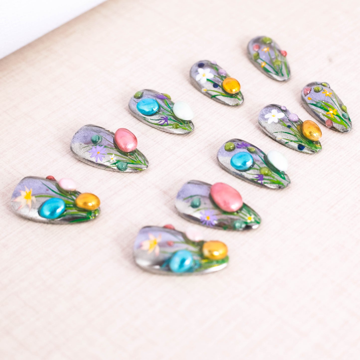 Easter Garden Press On Nail