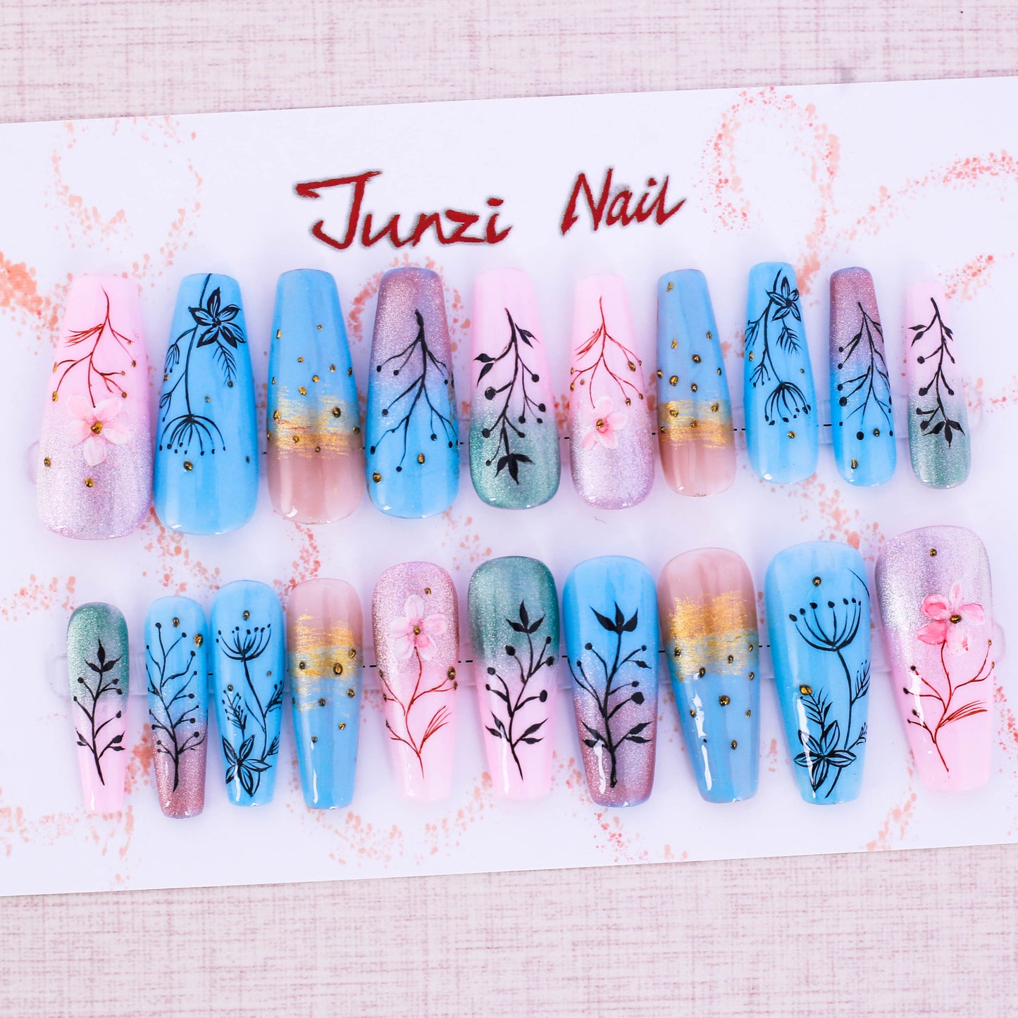 Enchanted Blossoms Press On Nail