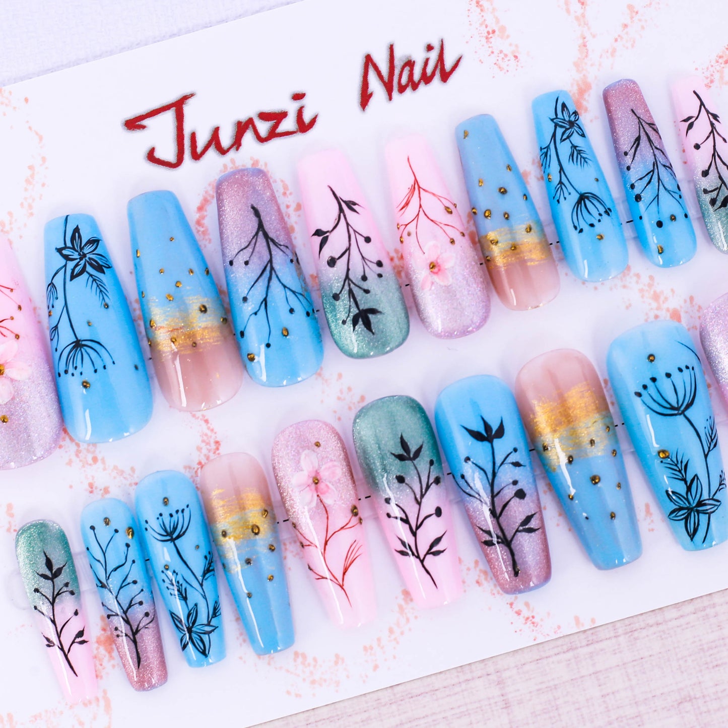 Enchanted Blossoms Press On Nail