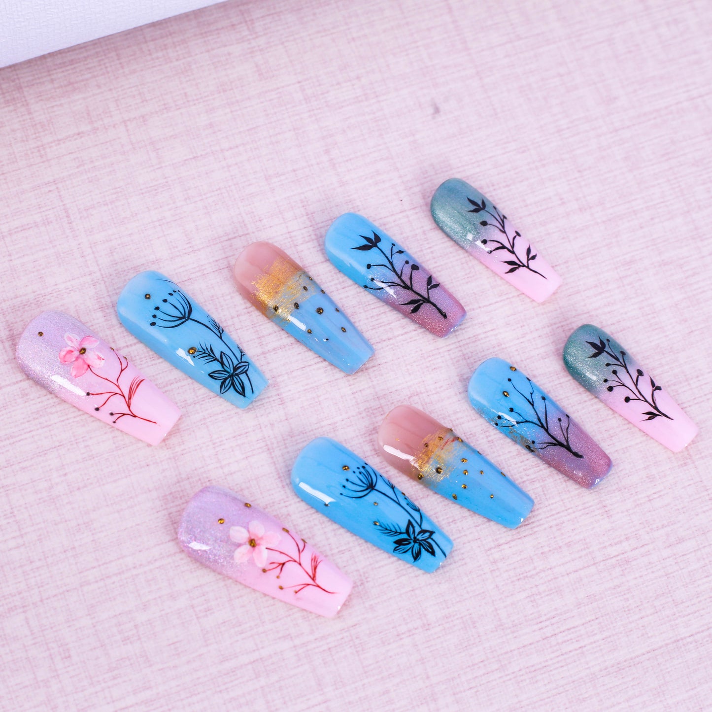 Enchanted Blossoms Press On Nail