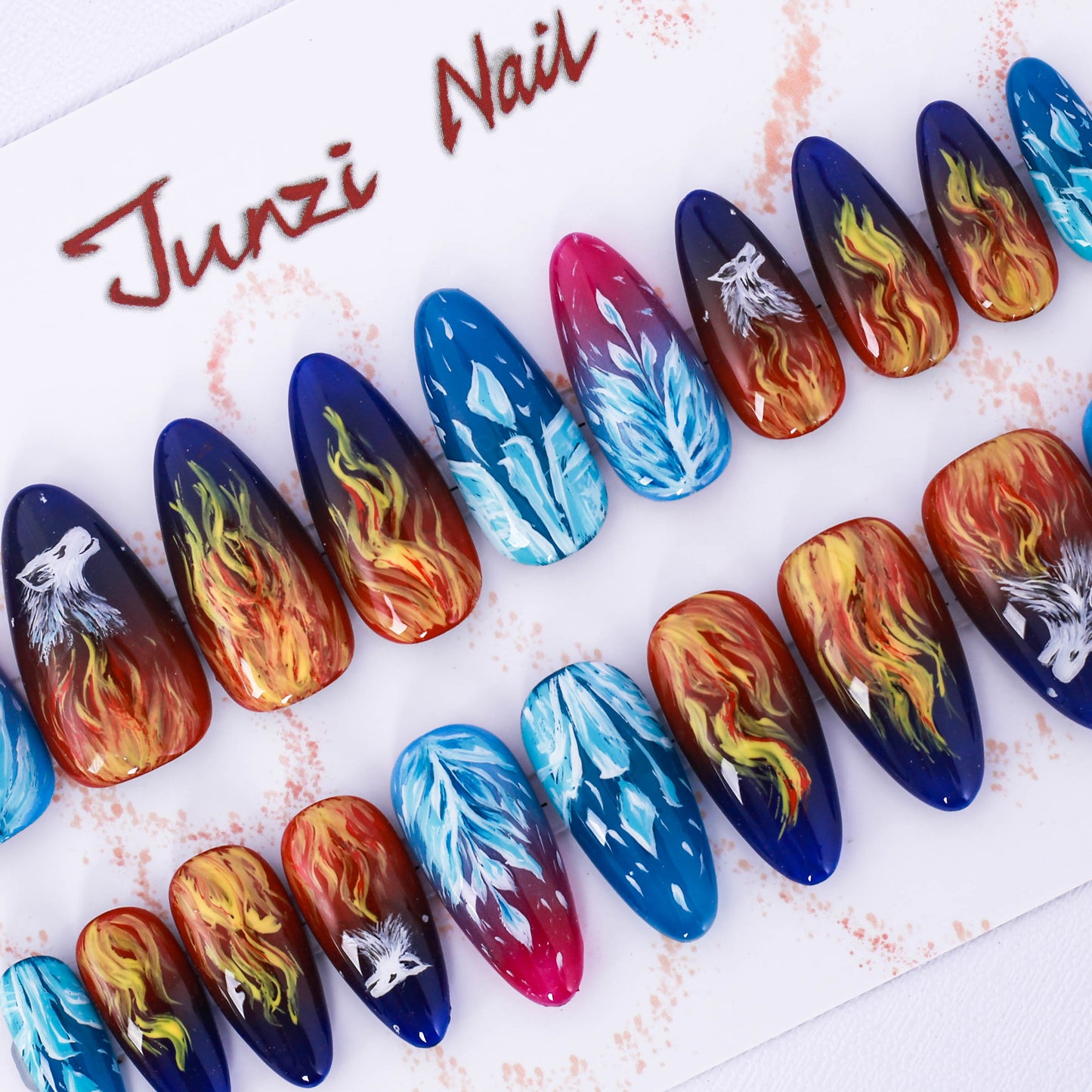 Elemental Wolves Press On Nail