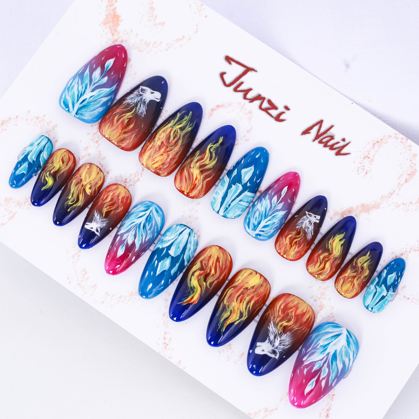 Elemental Wolves Press On Nail