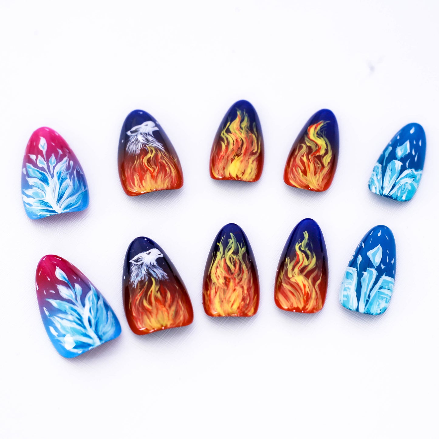 Elemental Wolves Press On Nail