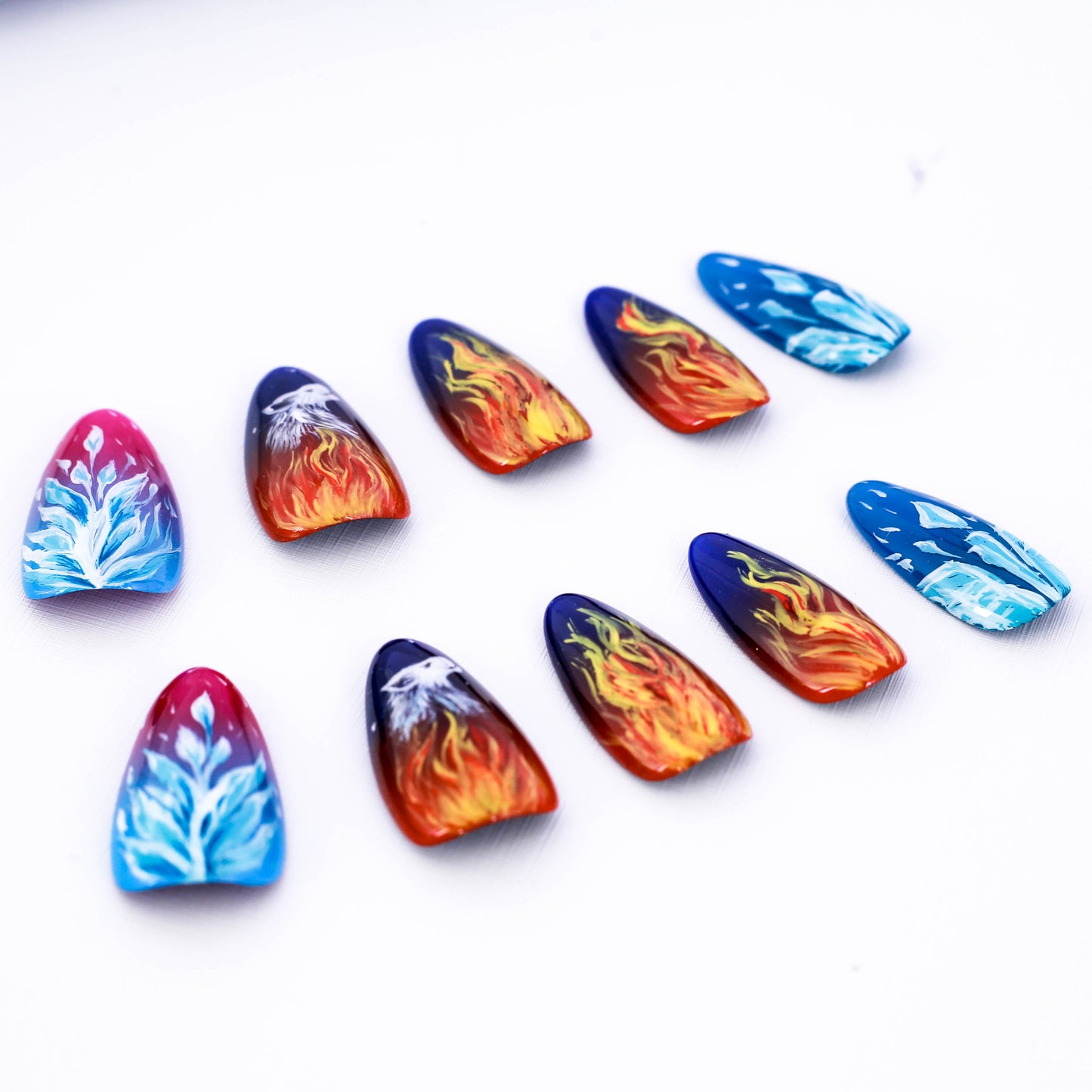 Elemental Wolves Press On Nail