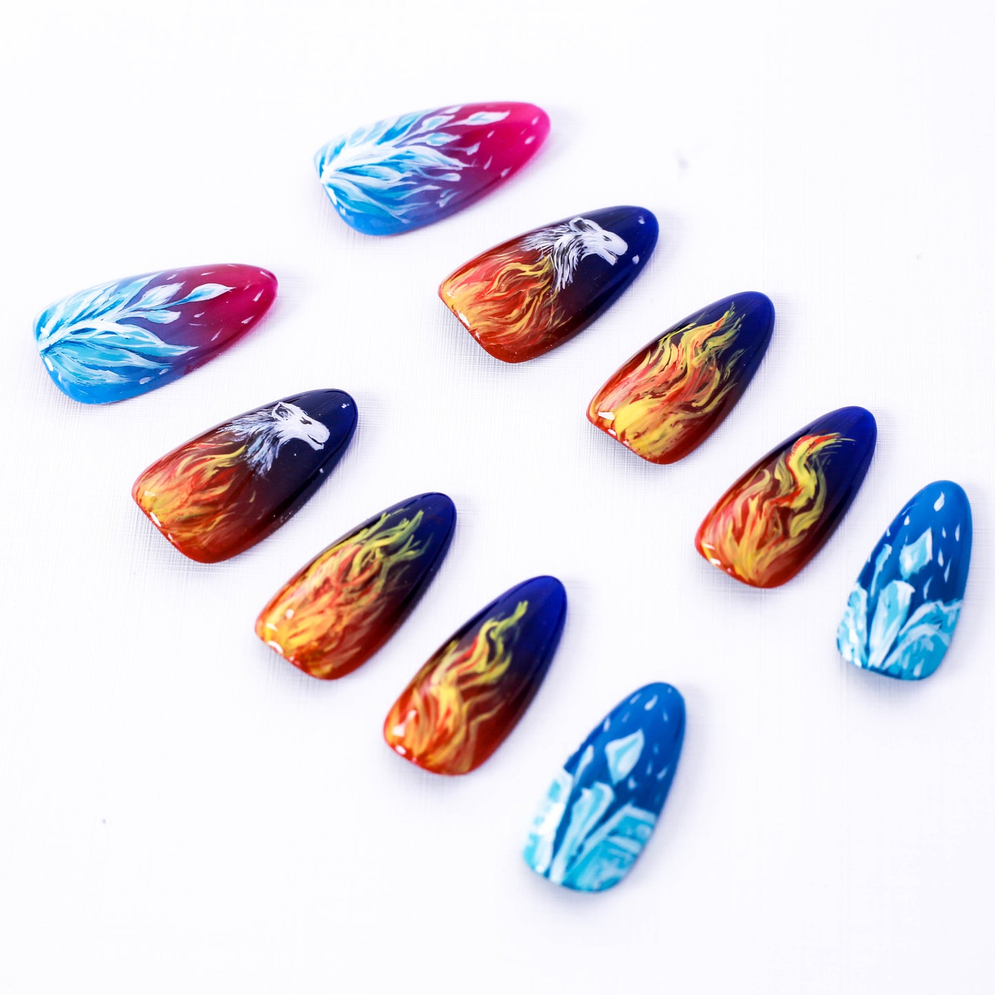 Elemental Wolves Press On Nail