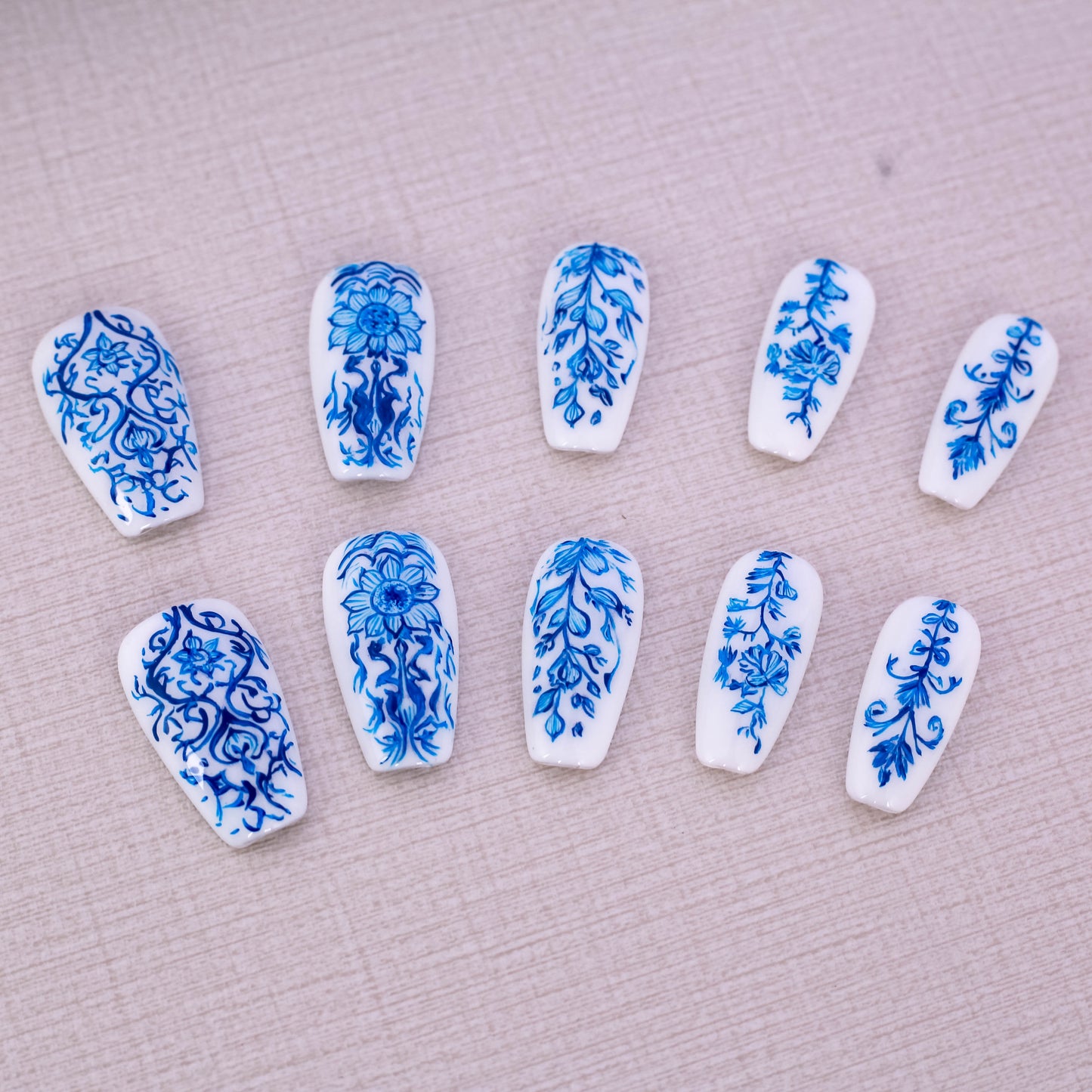 Porcelain Elegance Press on Nail