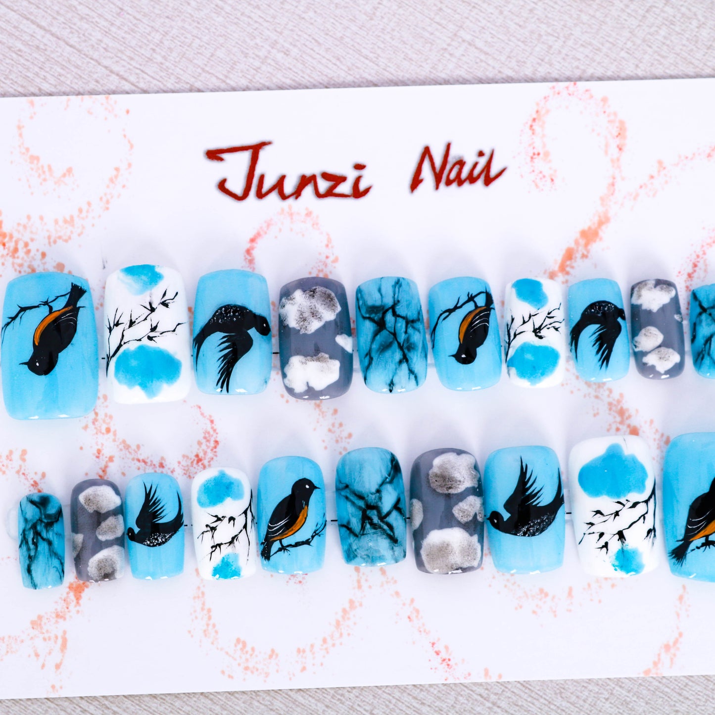 Tranquil Skies Press On Nail