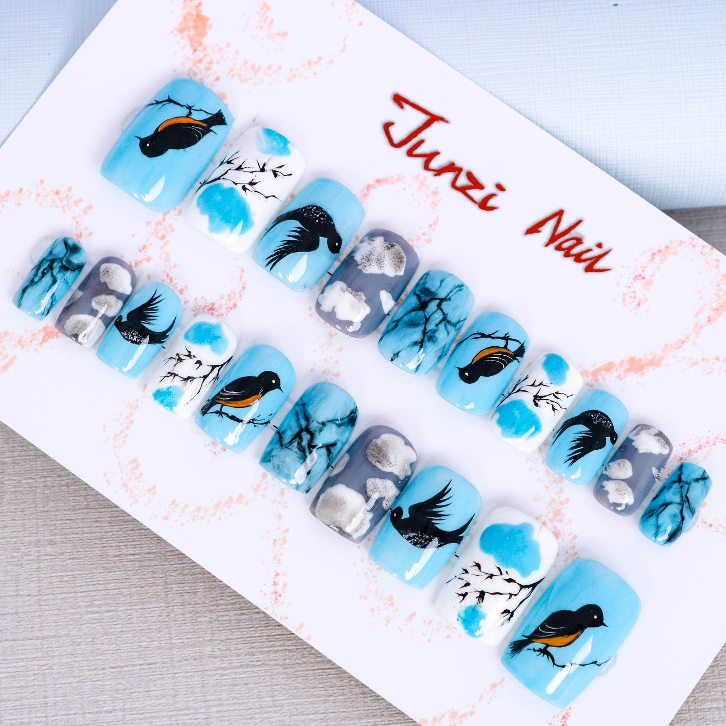 Tranquil Skies Press On Nail