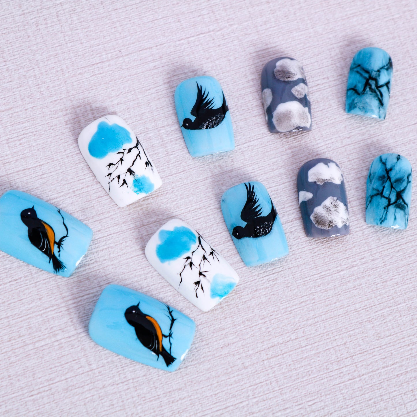 Tranquil Skies Press On Nail