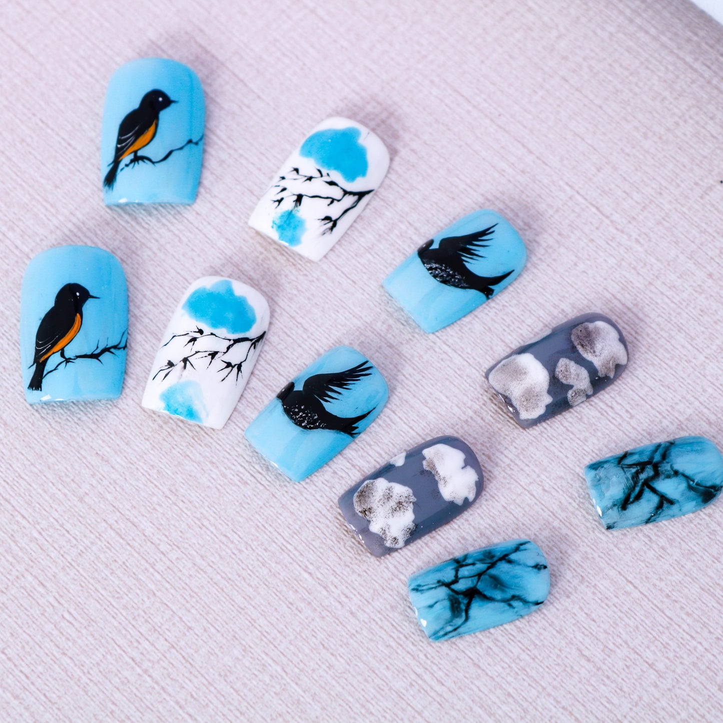 Tranquil Skies Press On Nail
