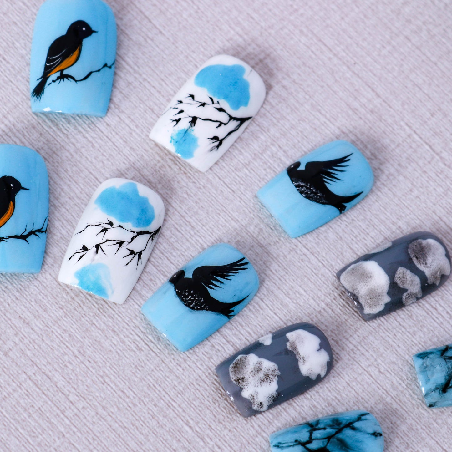 Tranquil Skies Press On Nail