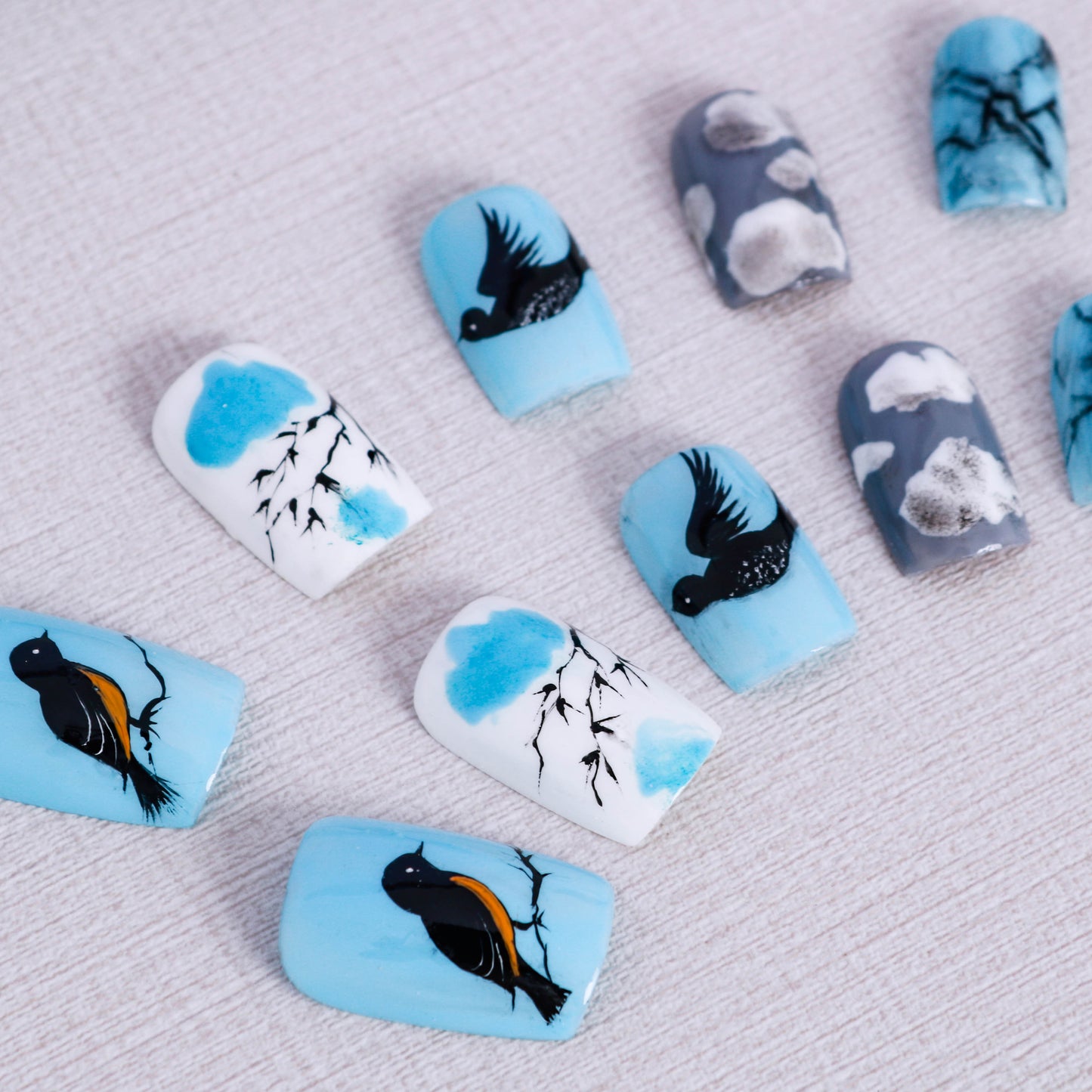 Tranquil Skies Press On Nail