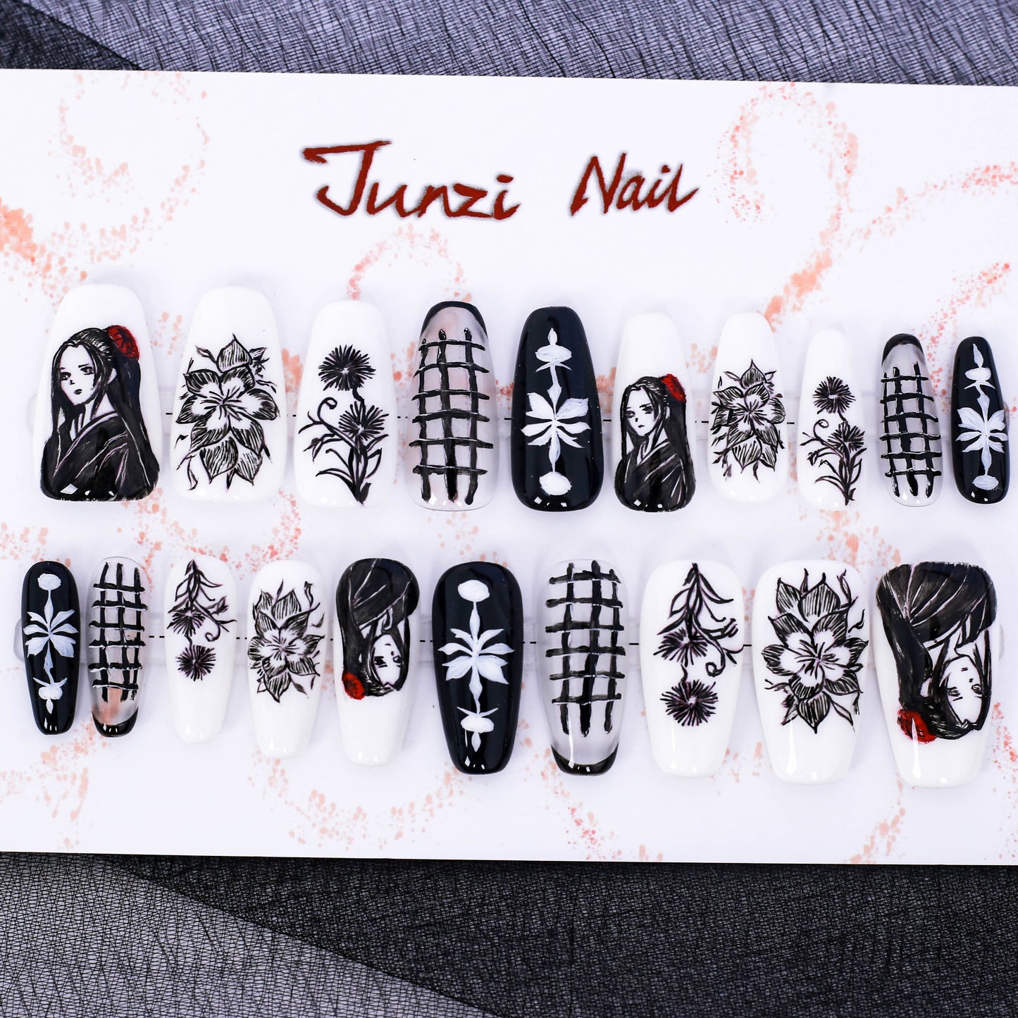 Geisha Noir Press On Nail