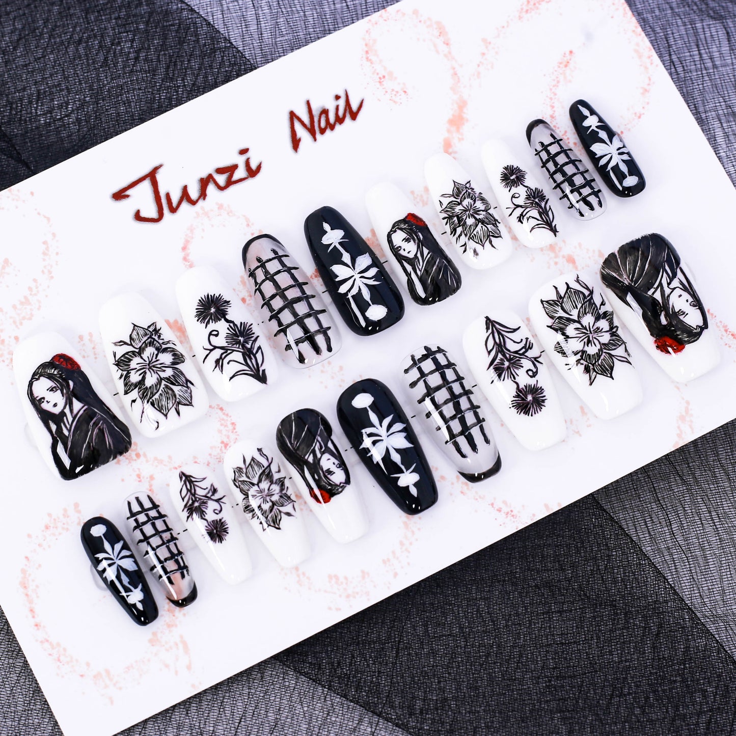Geisha Noir Press On Nail