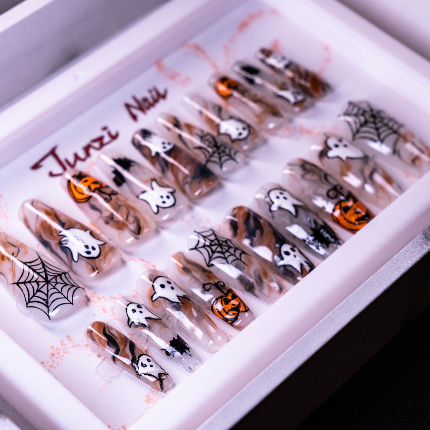 Haunted Marble Mischief Press On Nail