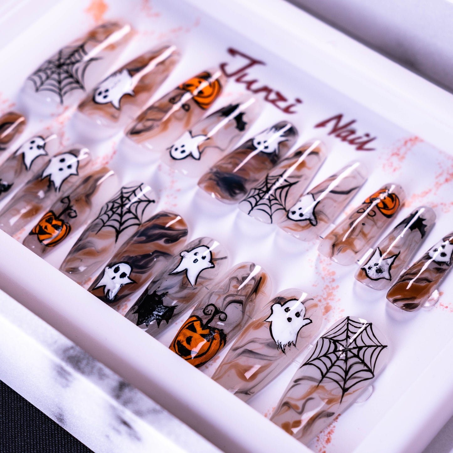 Haunted Marble Mischief Press On Nail