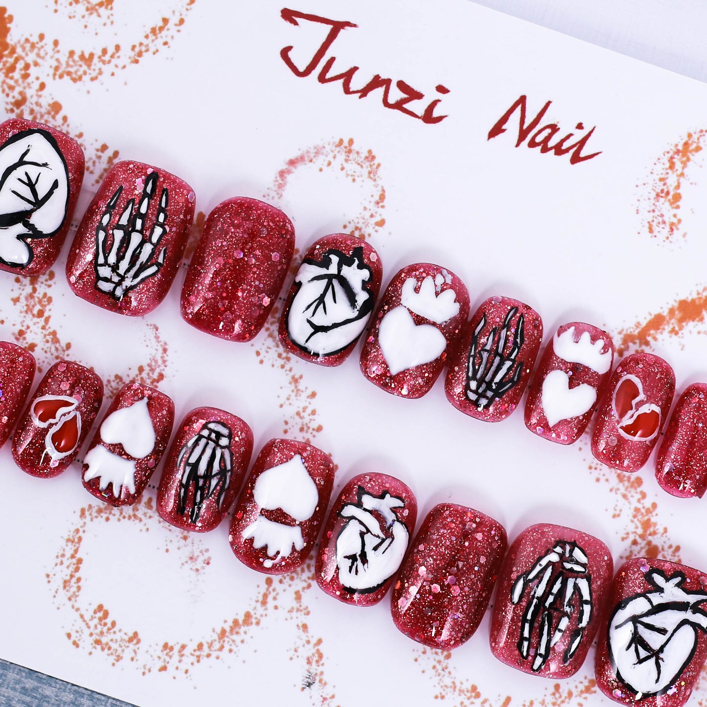 Gothic Heartbeat Press On Nail